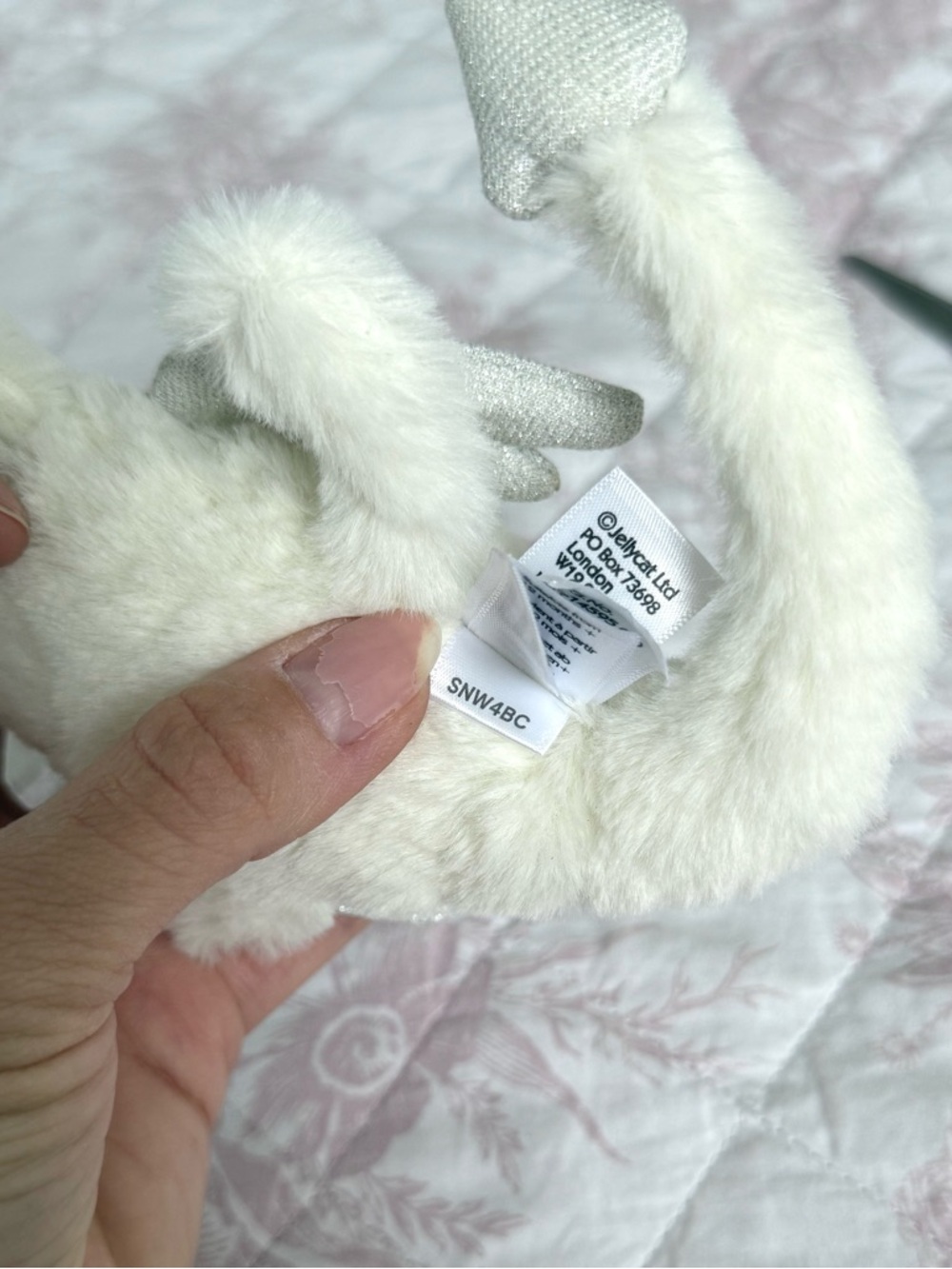 Jellycat White Snow dragon Keychain bag charm - Picture 3 of 5
